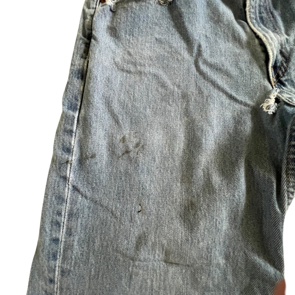 Levi's 550 Relaxed Fit Jeans Grunge Thrashed Light Wash Mens 33x30 Distressed - Picture 7 of 16